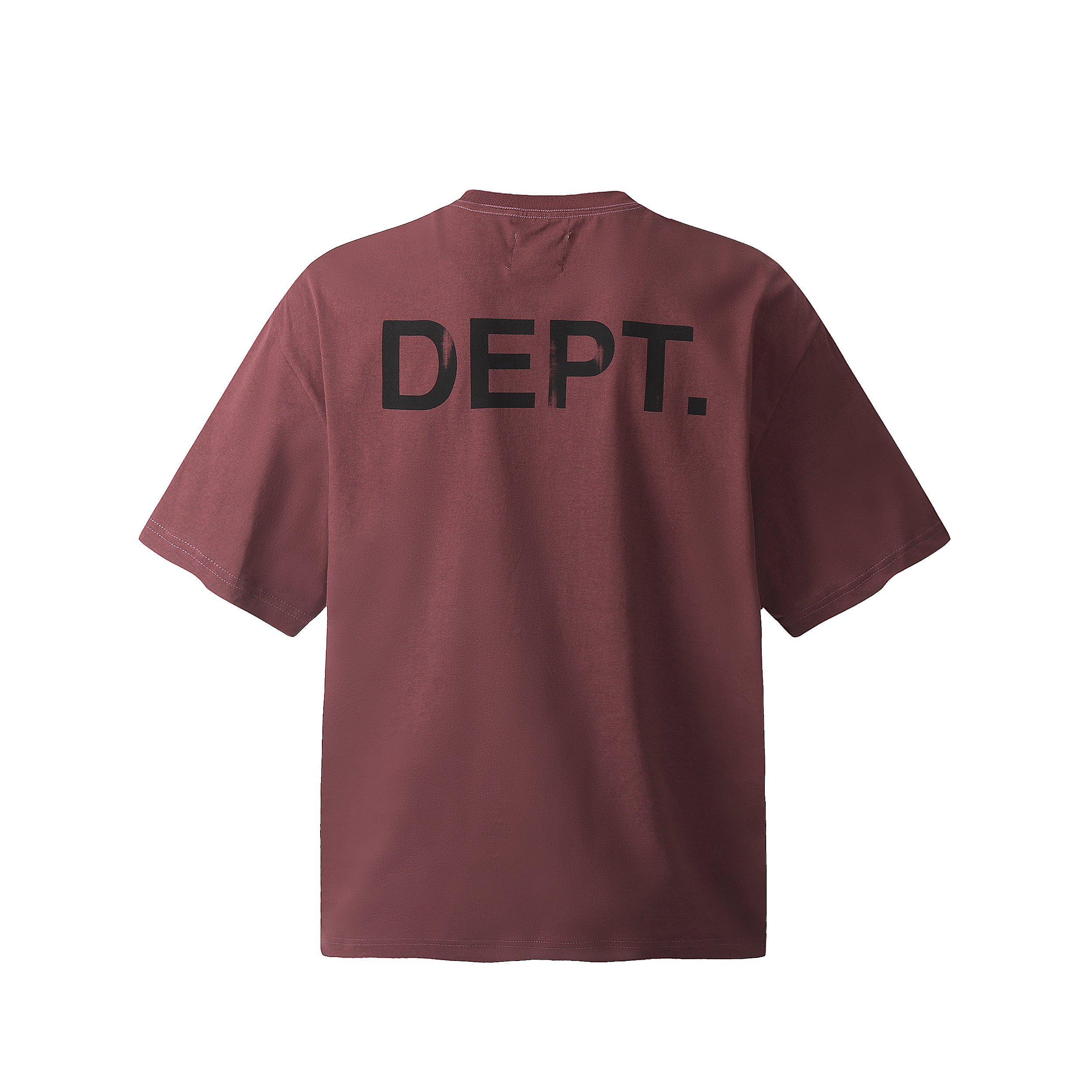 GALLERY DEPT Hand-Painted Distressed T-Shirt Deep Red