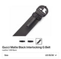 Gucci Matte Black Interlocking G Belt
