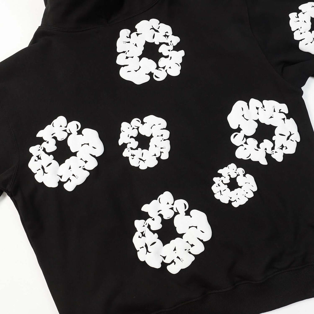 DENIM TEARS COTTON WREATH HOODIE BLACK