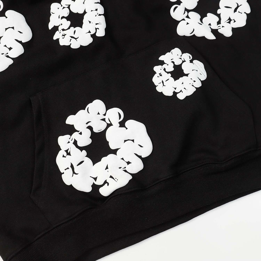 DENIM TEARS COTTON WREATH HOODIE BLACK