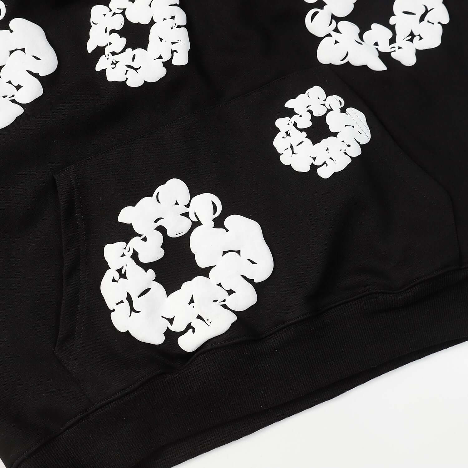 DENIM TEARS COTTON WREATH HOODIE BLACK