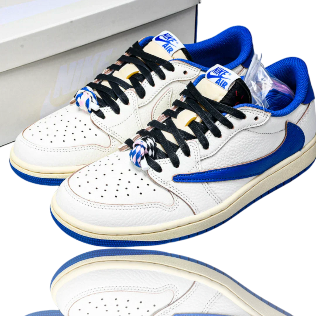 Travis Scott x Fragment AJ1 Low OG 'Sail Military Blue'